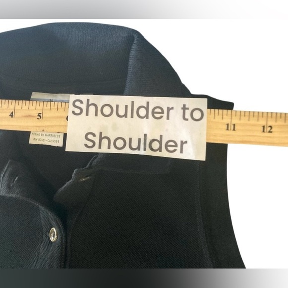 Lacoste Women’s Black Sleeveless Polo Shirt Dress Vintage Tennis Sportswear Sz 6 - Picture 5 of 6